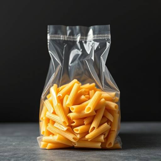 A bag of Penne Rigate, a classic Italian pasta shape