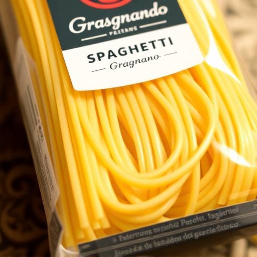 A package of artisanal Spaghetti from Gragnano, Campania