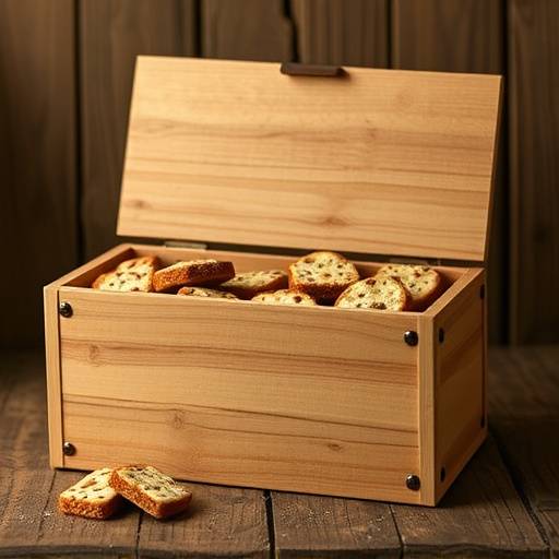 Box of Cantucci biscuits with almonds
