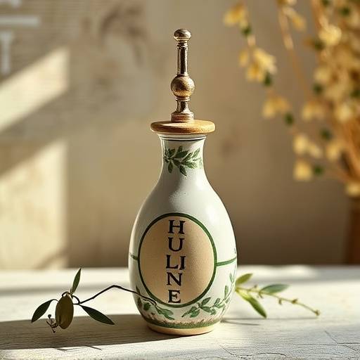 Handcrafted ceramic olive oil dispenser from Umbria